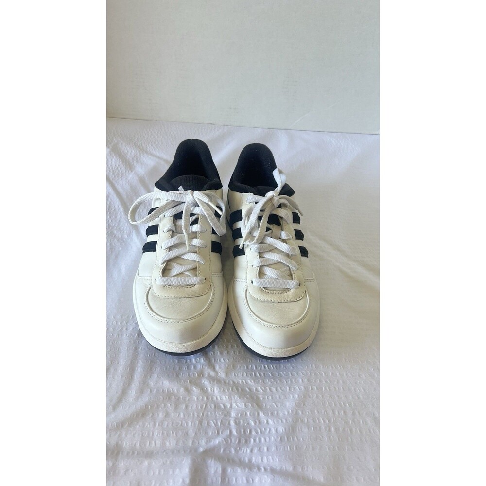 Adidas Clubline Classic White Black Leather Shoes Sneakers Size 9